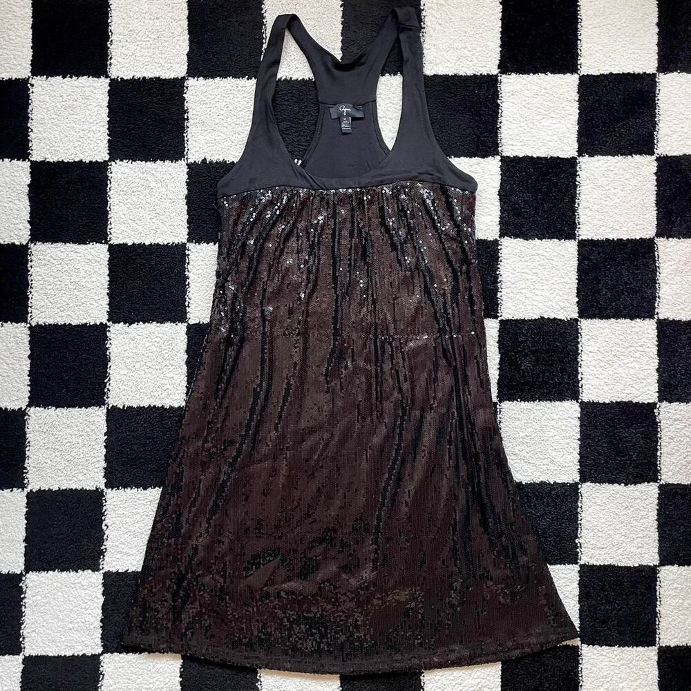 NWT Aqua Black Sequin Racerback Dress